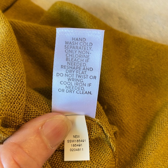 J. Jill Mustard Open Front Cardigan - Picture 11 of 14